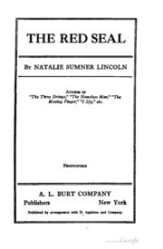 The Red Seal by Natalie Sumner Lincoln